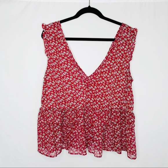 Floral Ruffled Tank XL - Picture 5 of 6